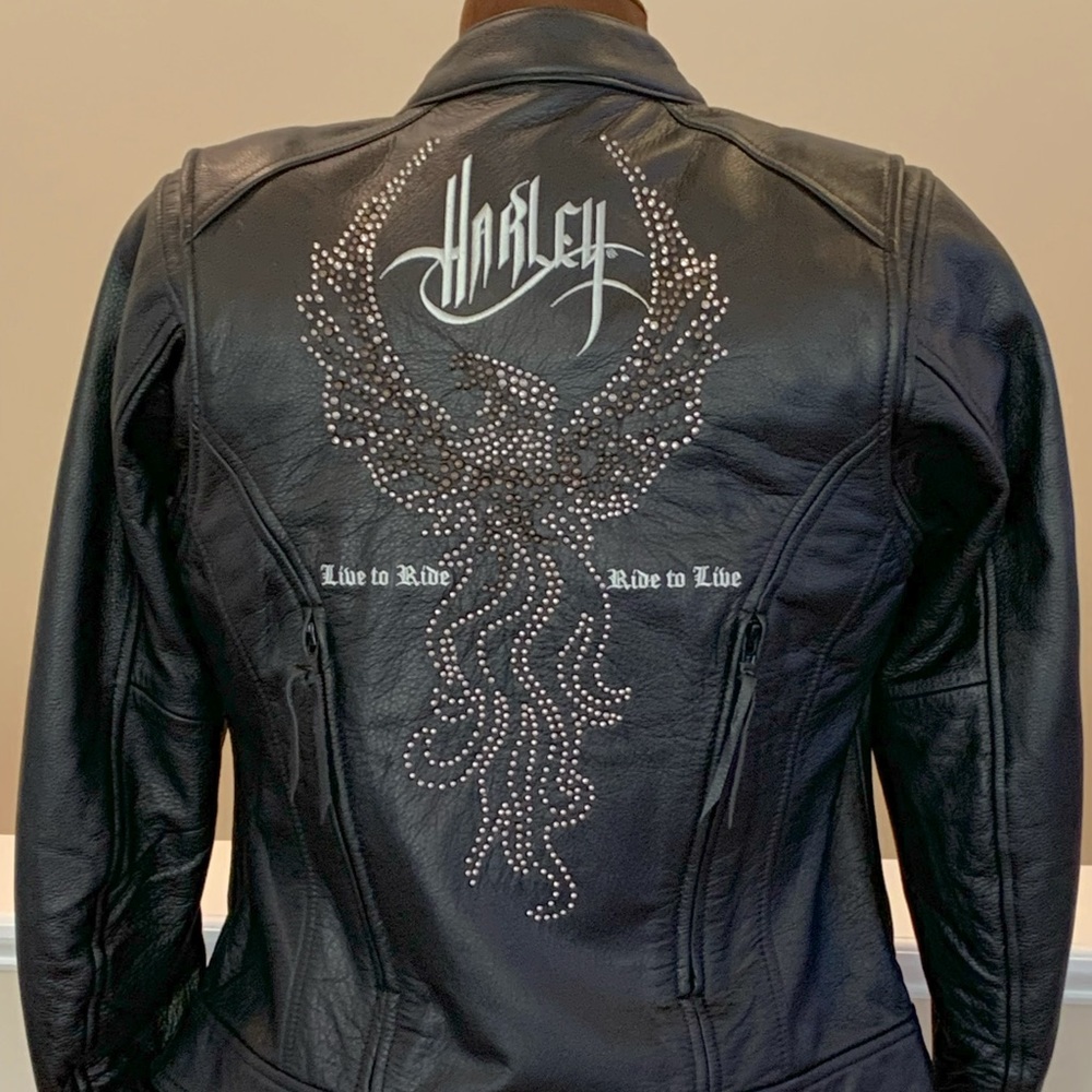Harley Davidson Live to Ride, Ride to Live Leather Jacket Size Small
